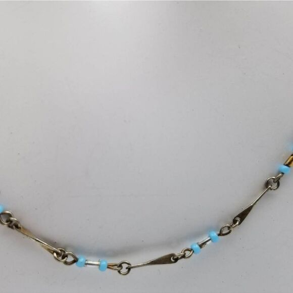 Harmony in chains sky blue detailing necklace - Picture 2 of 2